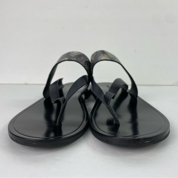 VINCE. Black Snakeskin Flip Flop Thong Sandals‎ - Picture 6 of 16